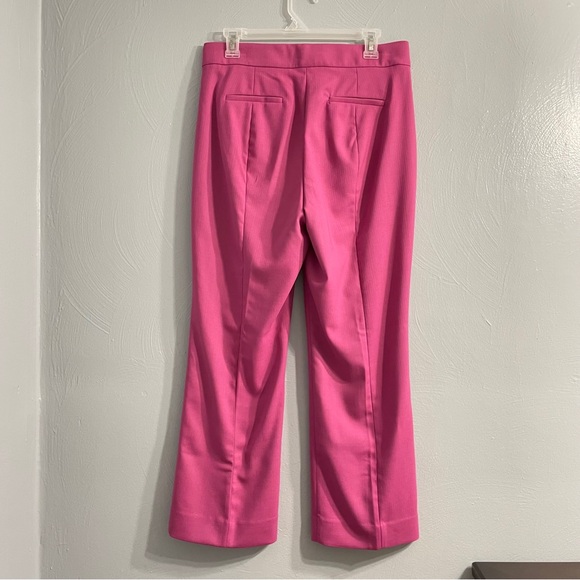 J. Crew Willa Cropped Flare trousers pants Garden Dahlia Pink Italian Wool 8 - Picture 7 of 13